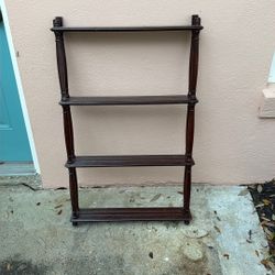 The Bombay Company 4-Tiered Wooden Plate Rack