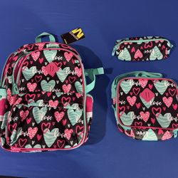 Girls, Backpack, Lunchbox, Pencil Bag