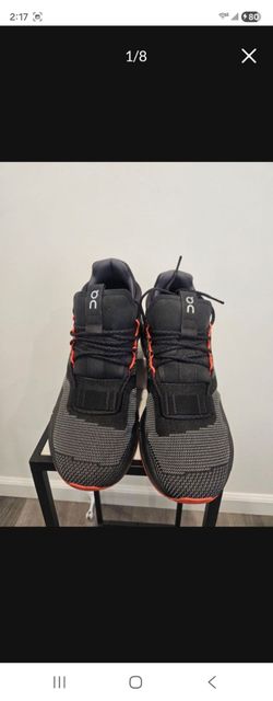 On Cloudnova - Black/Gray with Orange accents