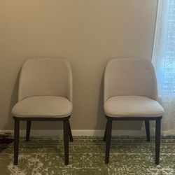 2 Upholstered Dining Chairs – $100 for Both