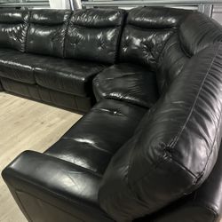 SECTIONAL GENUINE LEATHER RECLINER ELECTRIC .. DELIVERY SERVICE 🚚 AVAILABLE 💥✅🚛