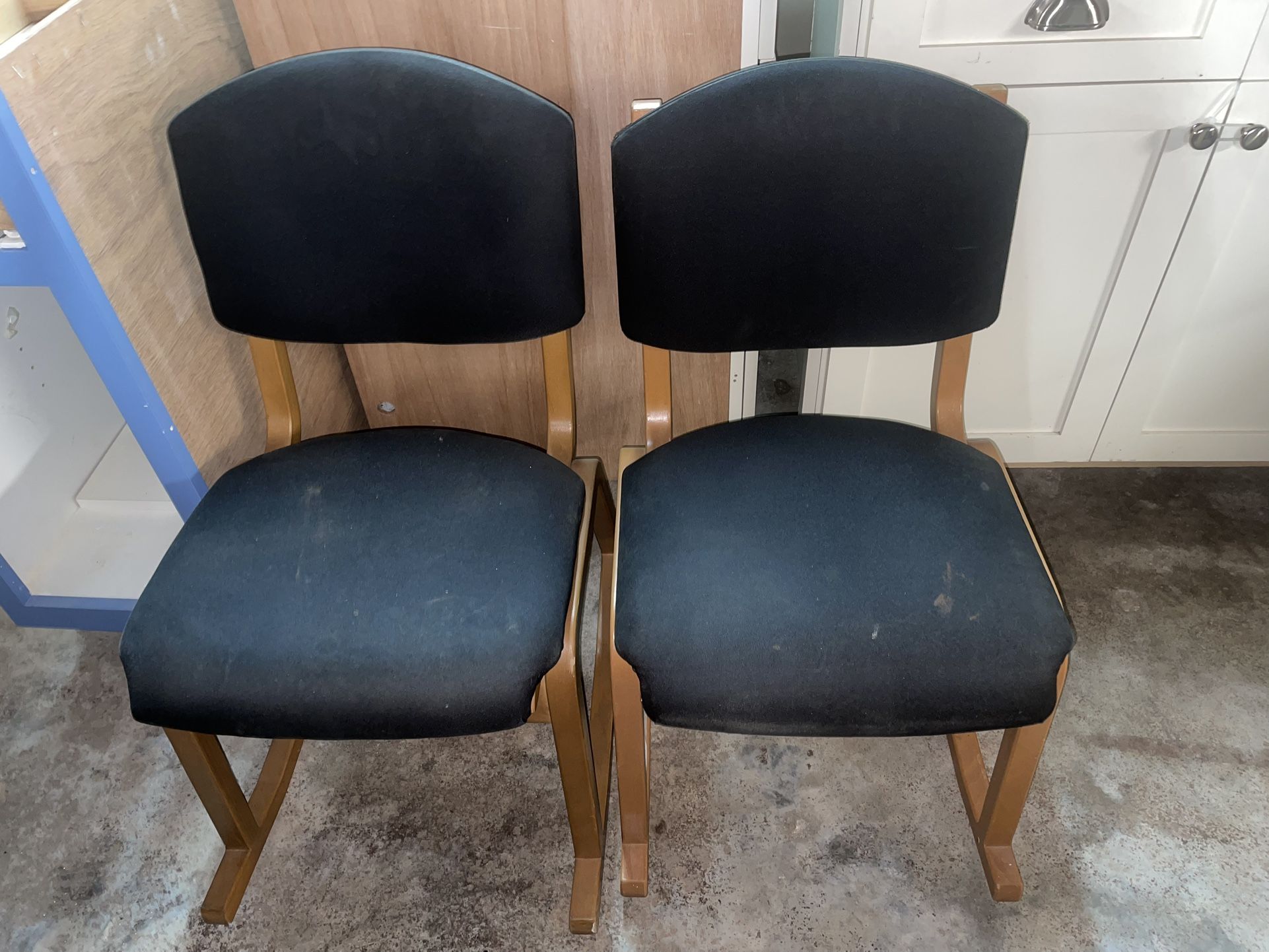 Black Cushion Wooden Chairs