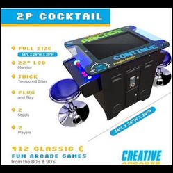 Creative Arcades Full Size Commercial Grade Cocktail Arcade Machine