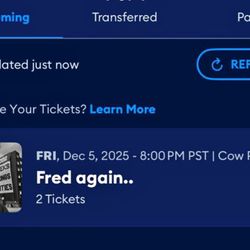 Fred Again Tickets