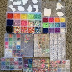 CLAY BEADS, CHARMS, BRACELETS