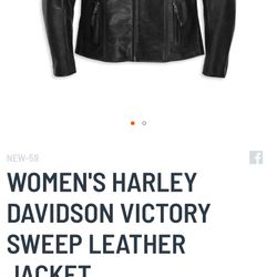 Women’s Harley Davidson Victory Sweep Leather Jacket