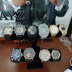 Watches,Knives, Stone Bead Bracelets And Necklaces For Sale 