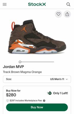 Jordan MVP Track Brown Magma Orange Sneakers