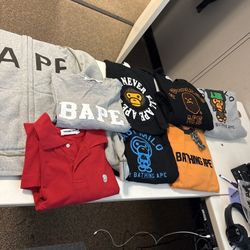 Ultimate BAPE Streetwear Collection – 8 Authentic A Bathing Ape Pieces (All Size Large) – BNWT & Mint! Rare Bundle 🔥