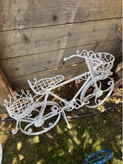 Antique bike planter