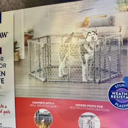 New/Open Box Pet Enclosure Plus Gate.  Was 135 At Store.