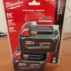 Baterías Milwaukee 5.0. 2x110