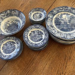 Liberty Blue dishes