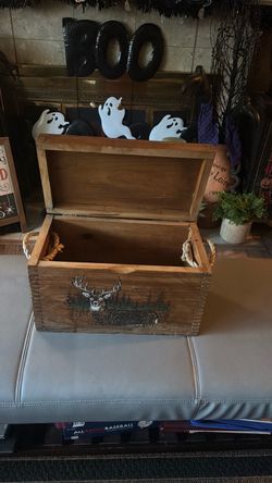 Solid pine wooden ammo box