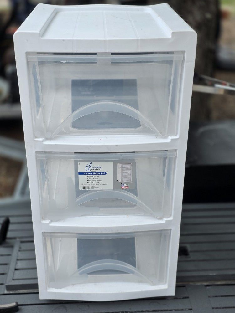3 Drawer Storage Drawers Cart