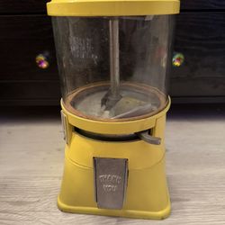 Yellow Art Deco 5cent Gumball Machine