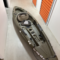 Kayak ready to pick up at storage unit
