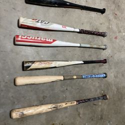 aluminum and wood baseball bats