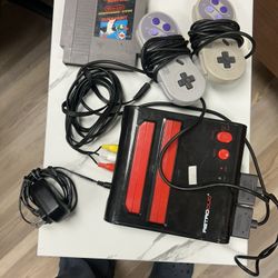 RetroDuo 2-in-1 Classic Gaming Console – Plays NES & SNES Cartridges – w/ Super Mario Bros. + Duck Hunt