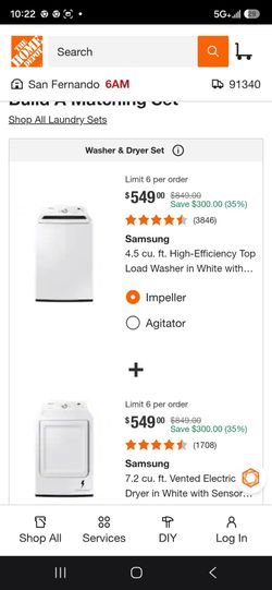 Samsung washer and dryer