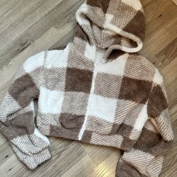 Women’s cute crop zip up Jacket! (Size M)