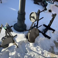 5- Metal Weight Plates Stand 