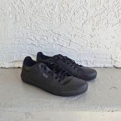 Vans Sneakers Mens 12 Seldan Black Leather Low Top Casual Skater Shoes 500714