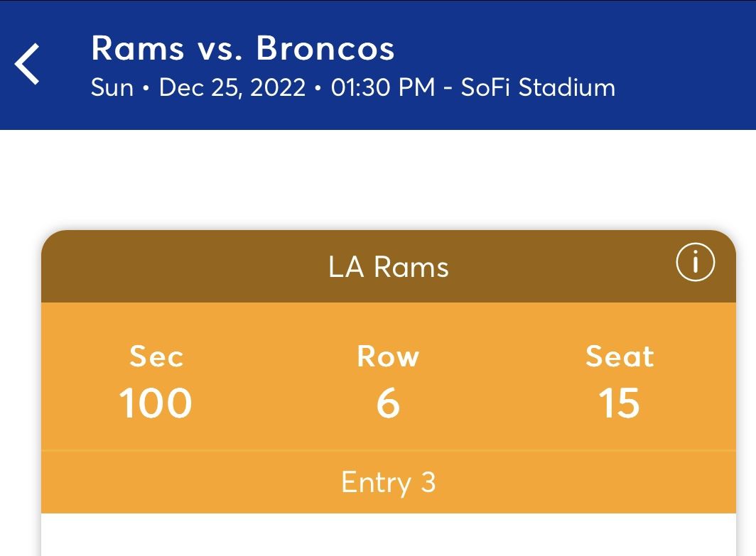 LA Rams Vs Denver Broncos