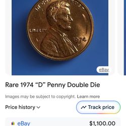 1974D double die penny