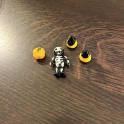 Handmade Glass Halloween Mini Figures Skeleton Pumpkin Candy Corn