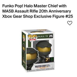 Halo Master Chief Funko Pop Xbox Gear Shop Exclusive 20th Anniversary