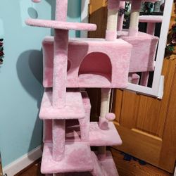 Pink Cat Play Tree
