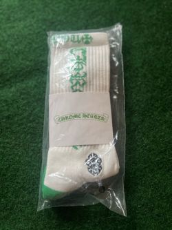 Green and red chrome hearts socks
