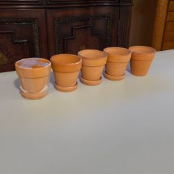 Five Terra-Cotta Pots