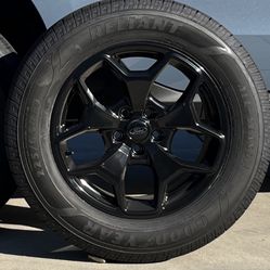 Ford Maverick Ford Bronco Sport Factory Wheels Powder coated Gloss Black 5x108 On New 225/65R17 Goodyear Reliant Tires