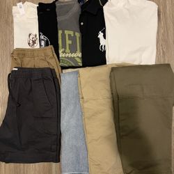 Mens Casual Clothing Lot Sz Large Some XL 
