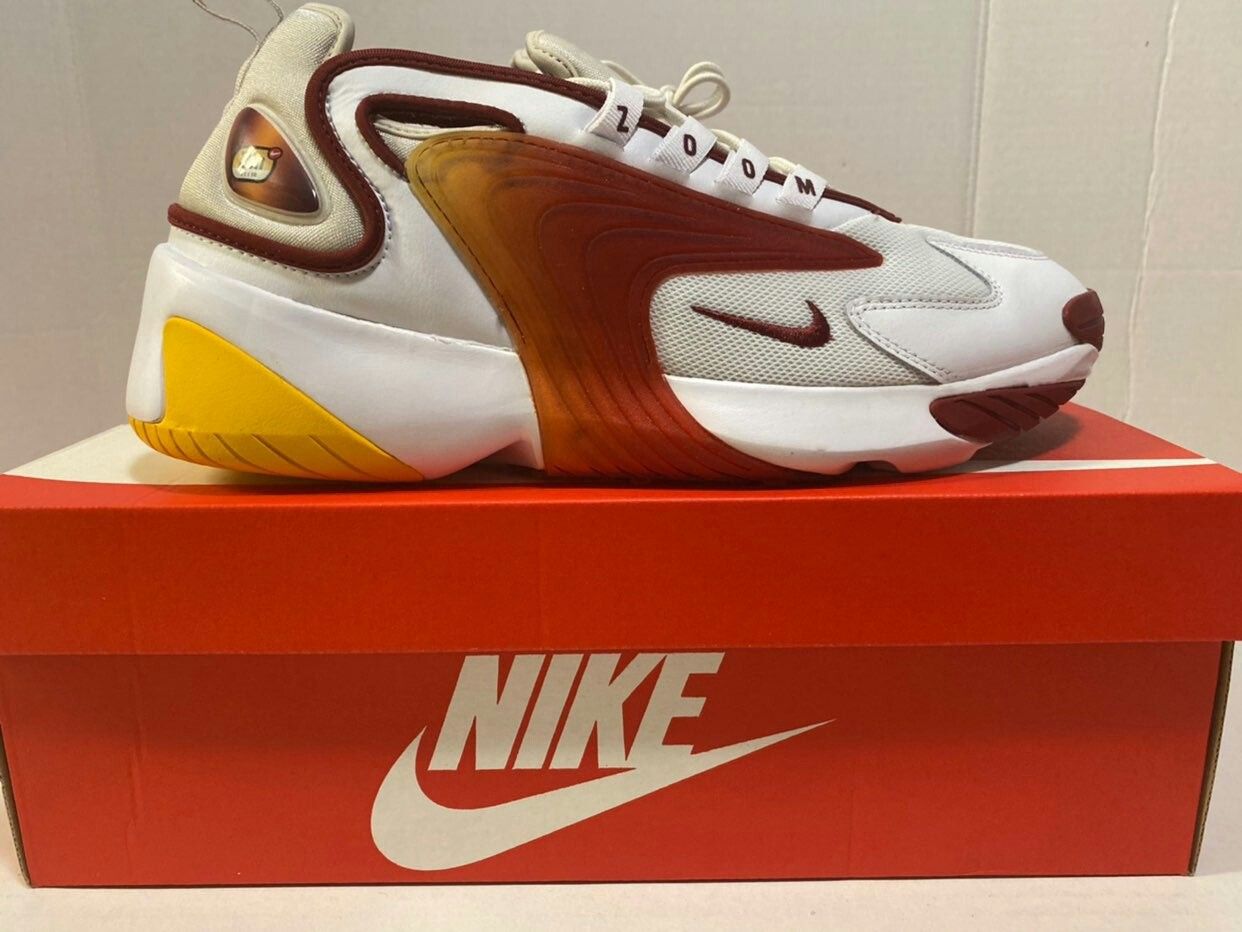 Nike Zoom 2K White Red Brown Yellow 10.5