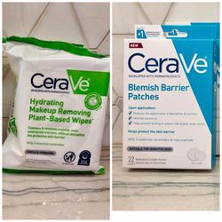 New CeraVe products for skin care: CeraVe Blemish Barrier Patches or Wipes