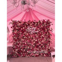 Flower Backdrop, Candy Cart And Treat Ladder 