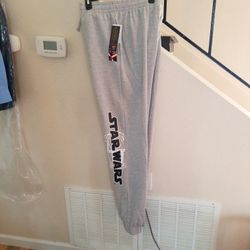 MENS STAR WARS JOGGER SWEAT PANTS. NEW. SIZE XL. OR XXL GRAY