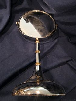 Chrome Pedestal Vanity Mirror