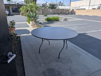 5x 60-Inch Round Wood Folding Tables - Individual $60 or Bundle $250 For Qty.5
