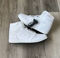 Jordan 1 High White Perforated Size 10.5