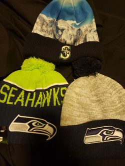 New era seahawk and mariner caps