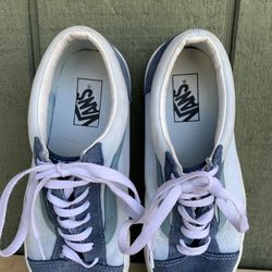 Light blue and hot sale white vans