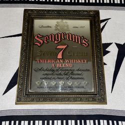 Vintage Seagrams Bar Mirror