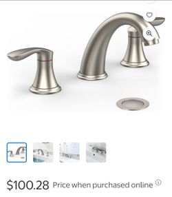 Bathroom Sink Faucet, Faucet for Bathroom Sink, Widespread Brushed Nickel Bathroom Faucet 3 Hole with Stainless Steel Pop Up Drain and cUPC Lead-Free