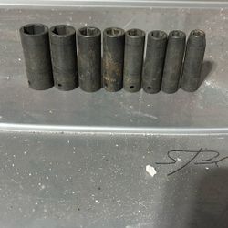 Impact Deep Socket Set 3/8 Drive Standard