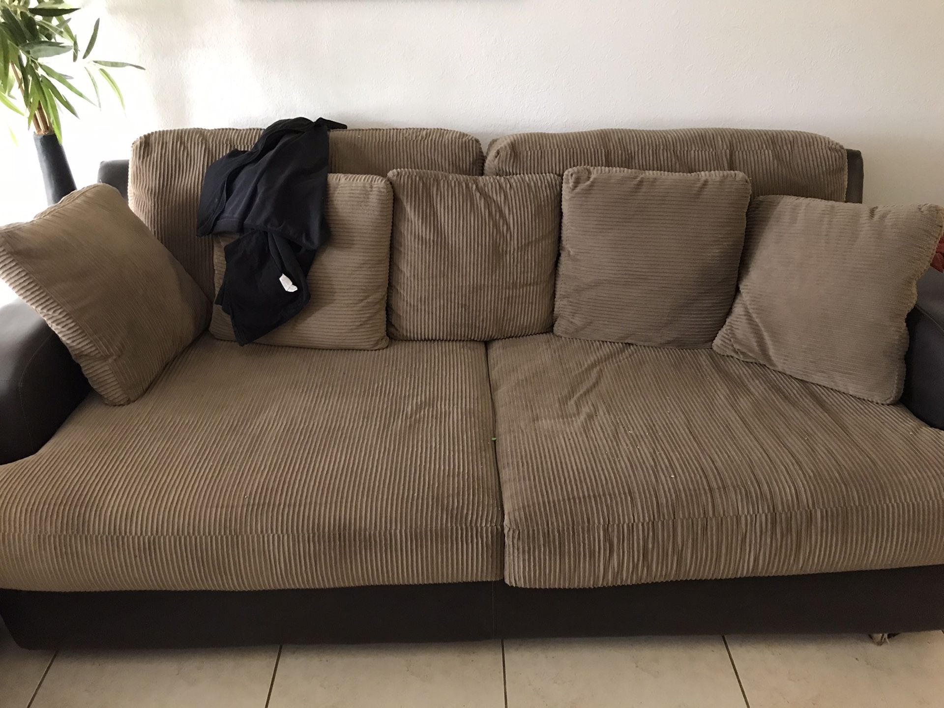 Micro fiber leather couch futon set