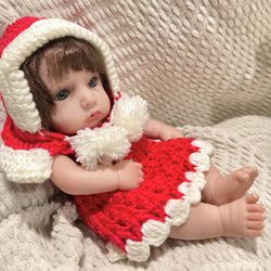 11 Inch Baby Girl Doll Realistic Silicone Newborn 
